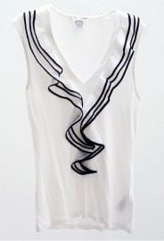 White Sleeveless Ruffled Top by H&M at H&M